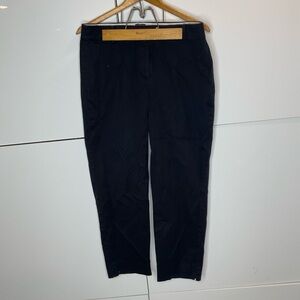Talbots The Perfect Crop Sz 8 Curvy Cotton Stretch Black Pants